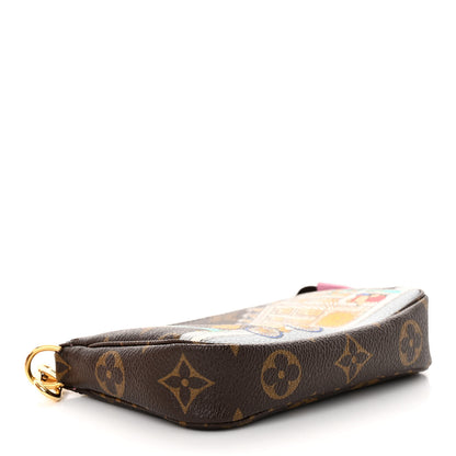 Louis Vuitton Monogram 2022 Christmas Animation Paris Mini Pochette Accessories Pink 4 of 9