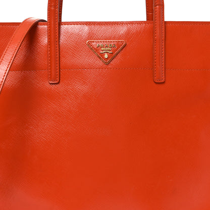 Prada Saffiano Vernice Shopping Tote Arancio 7 of 9