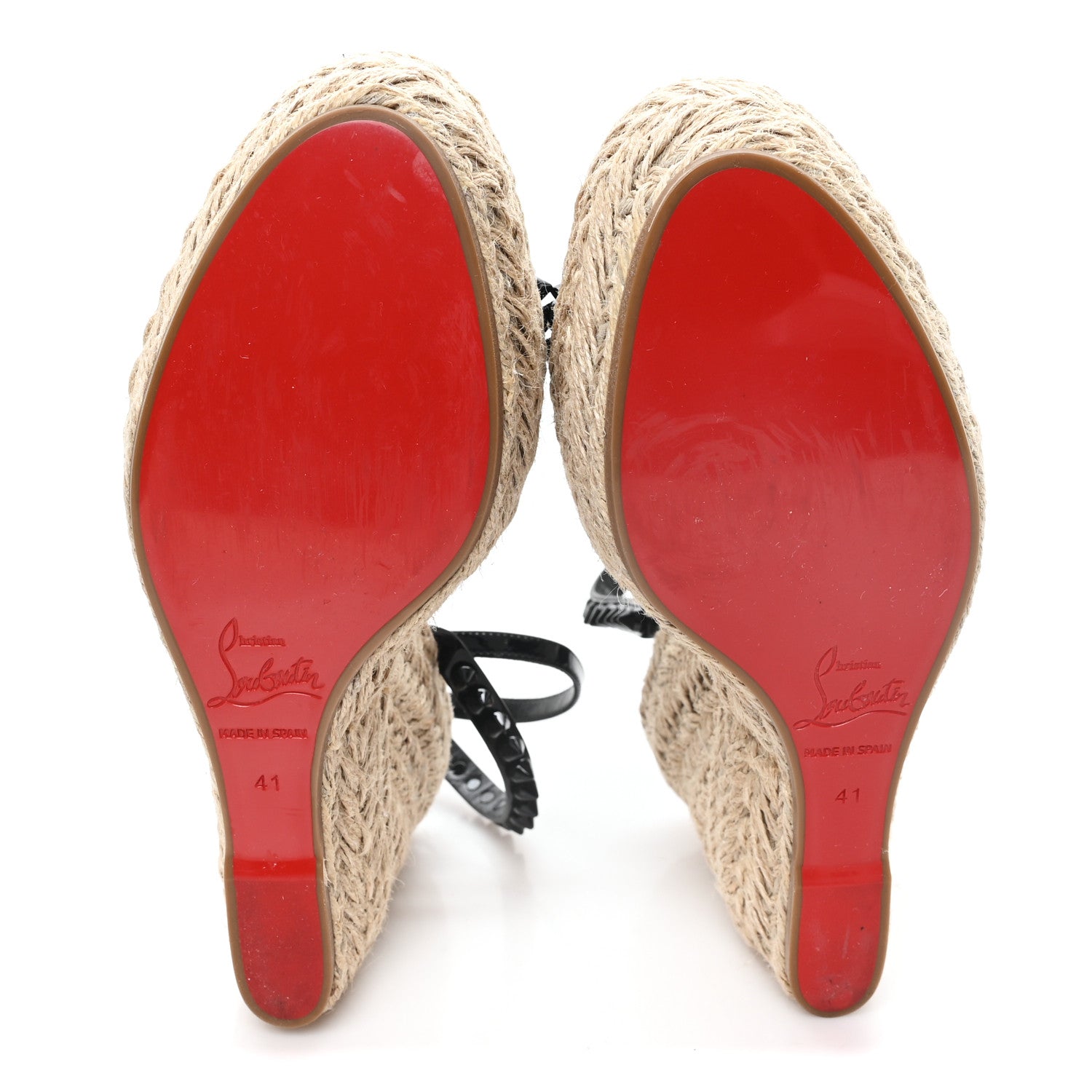 Christian Louboutin Patent Mafaldina 120 Wedge Sandals 41 Black 6 of 8