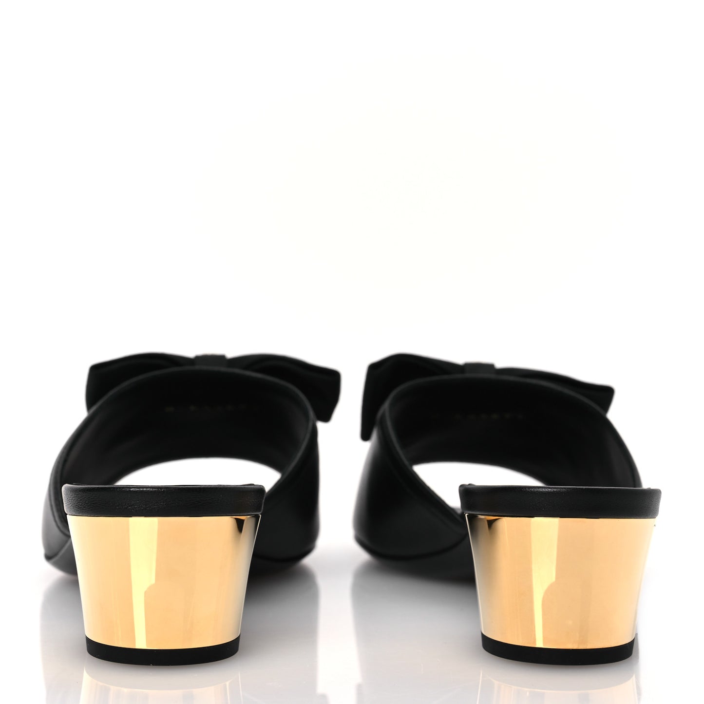 Lambskin CC Mules 38.5 Black