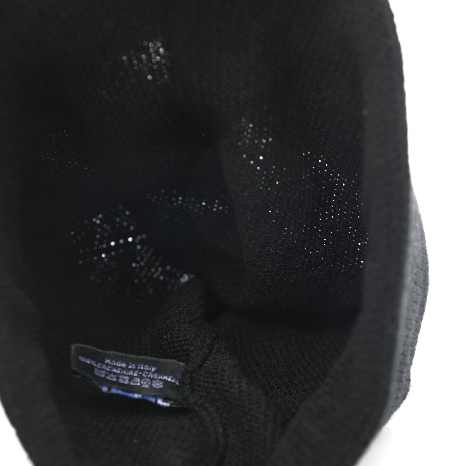 Chanel Cashmere CC Beanie Hat Black Gold 4 of 6