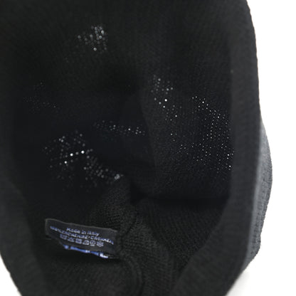 Chanel Cashmere CC Beanie Hat Black Gold 4 of 6