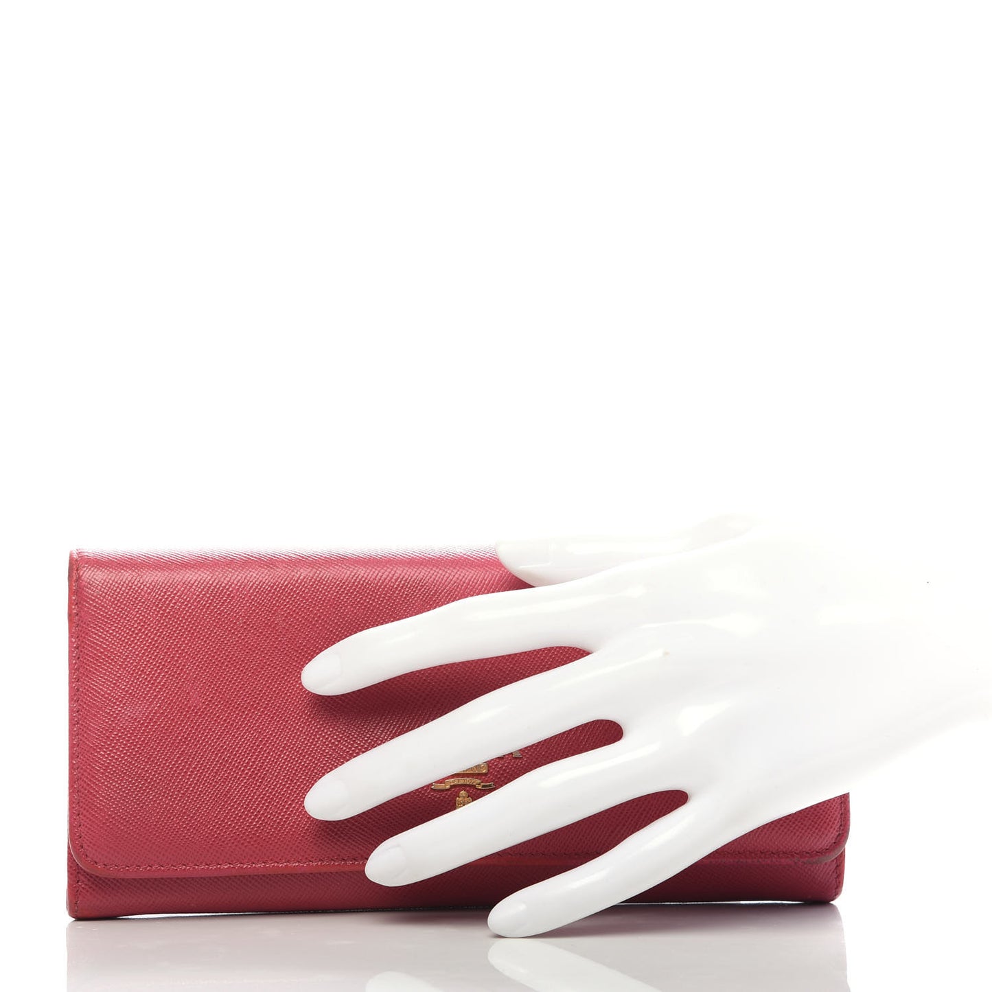Saffiano Metal Continental Flap Wallet Fuoco