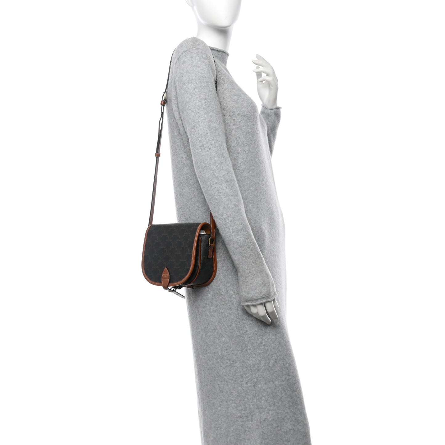 Triomphe Canvas Folco Bag Tan