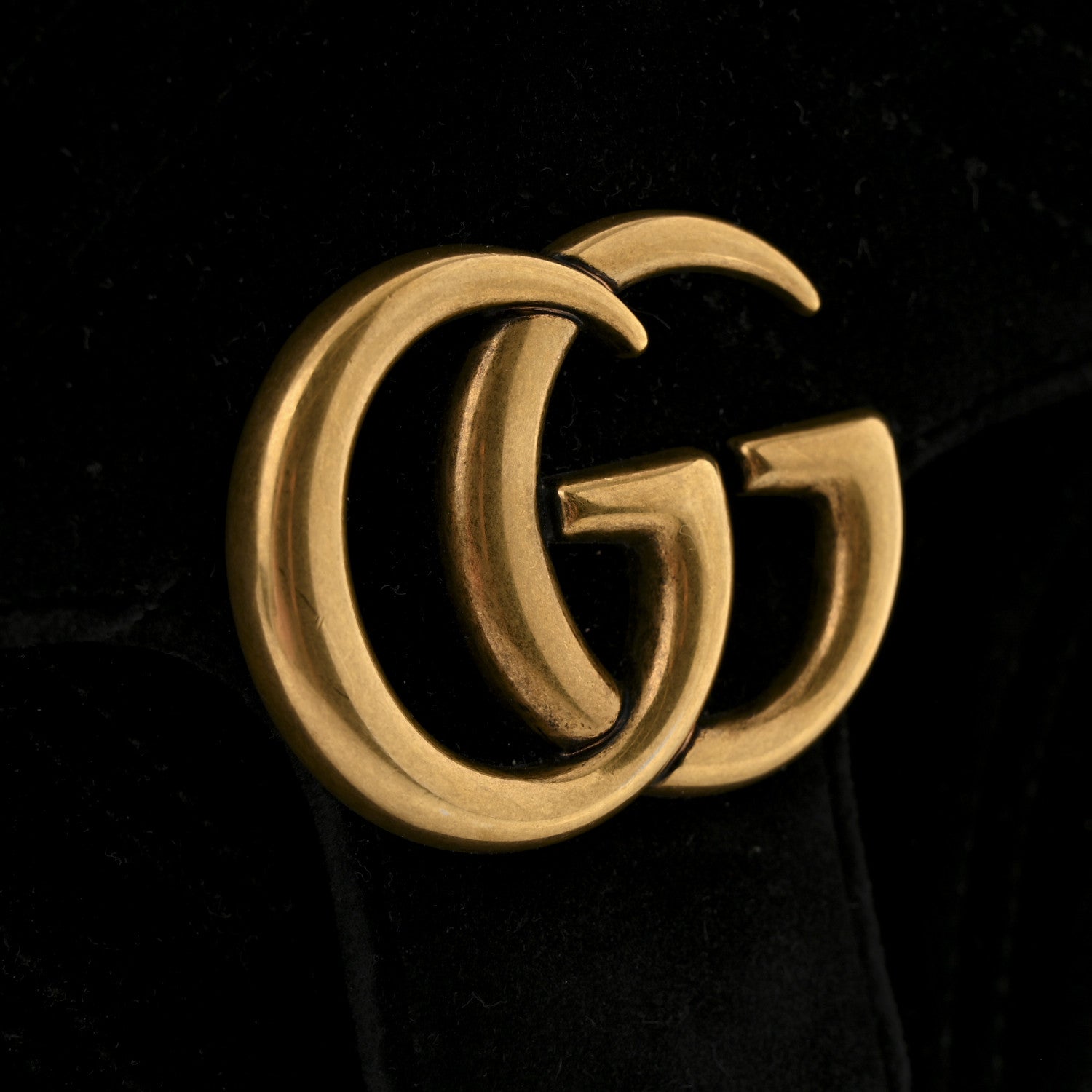 Gucci Velvet Matelasse Mini GG Marmont Shoulder Bag Black 11 of 12