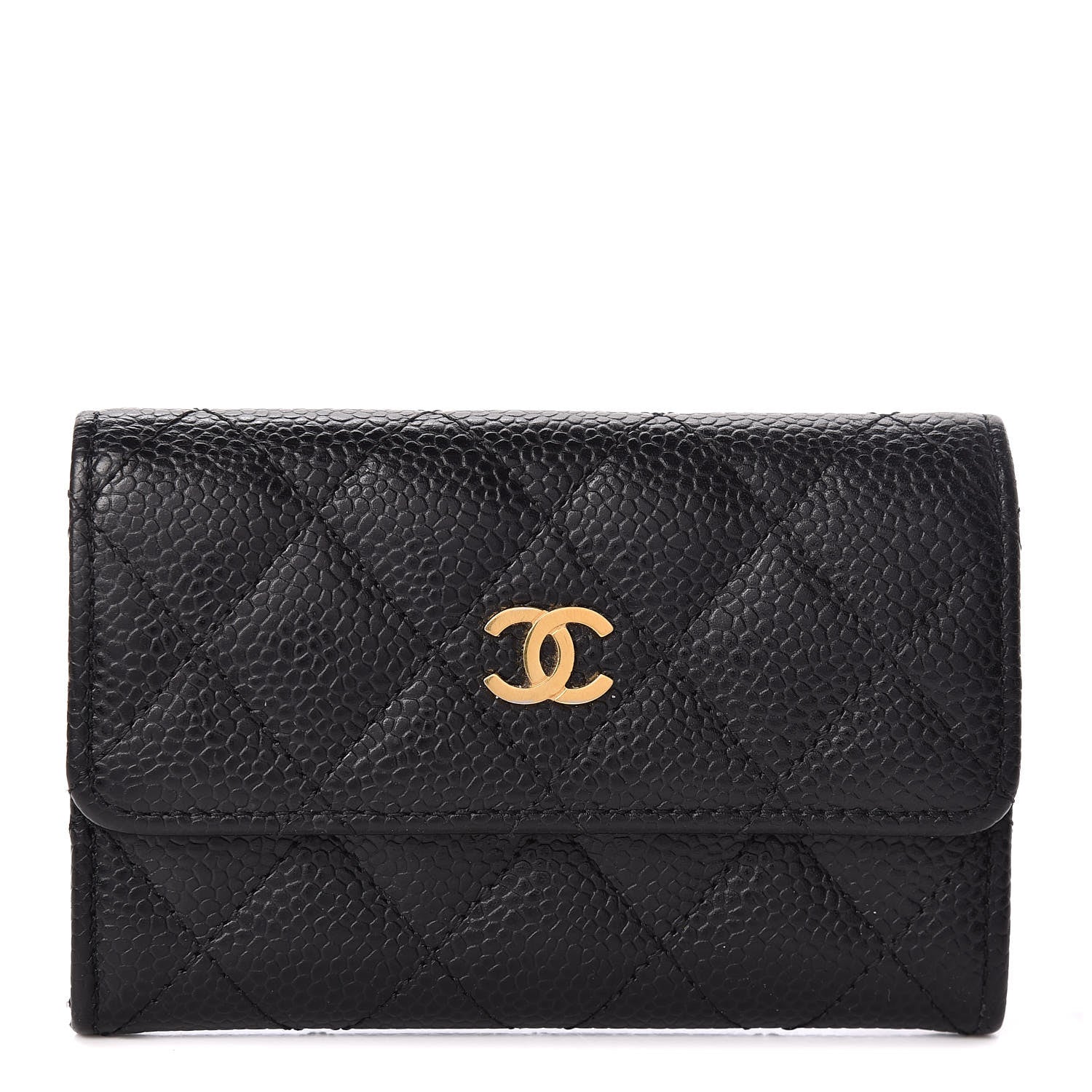 Chanel Caviar Quilted Flap Card Holder Black 1 of 9