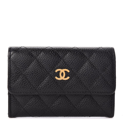 Chanel Caviar Quilted Flap Card Holder Black 1 of 9