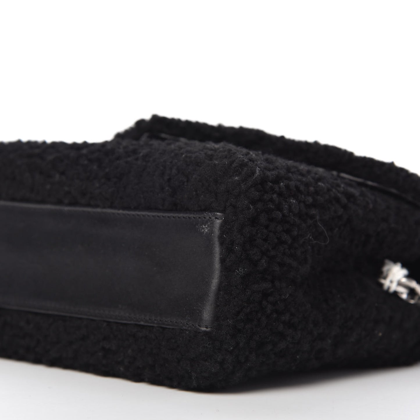 Shearling Toy Loulou Shoulder Bag Black