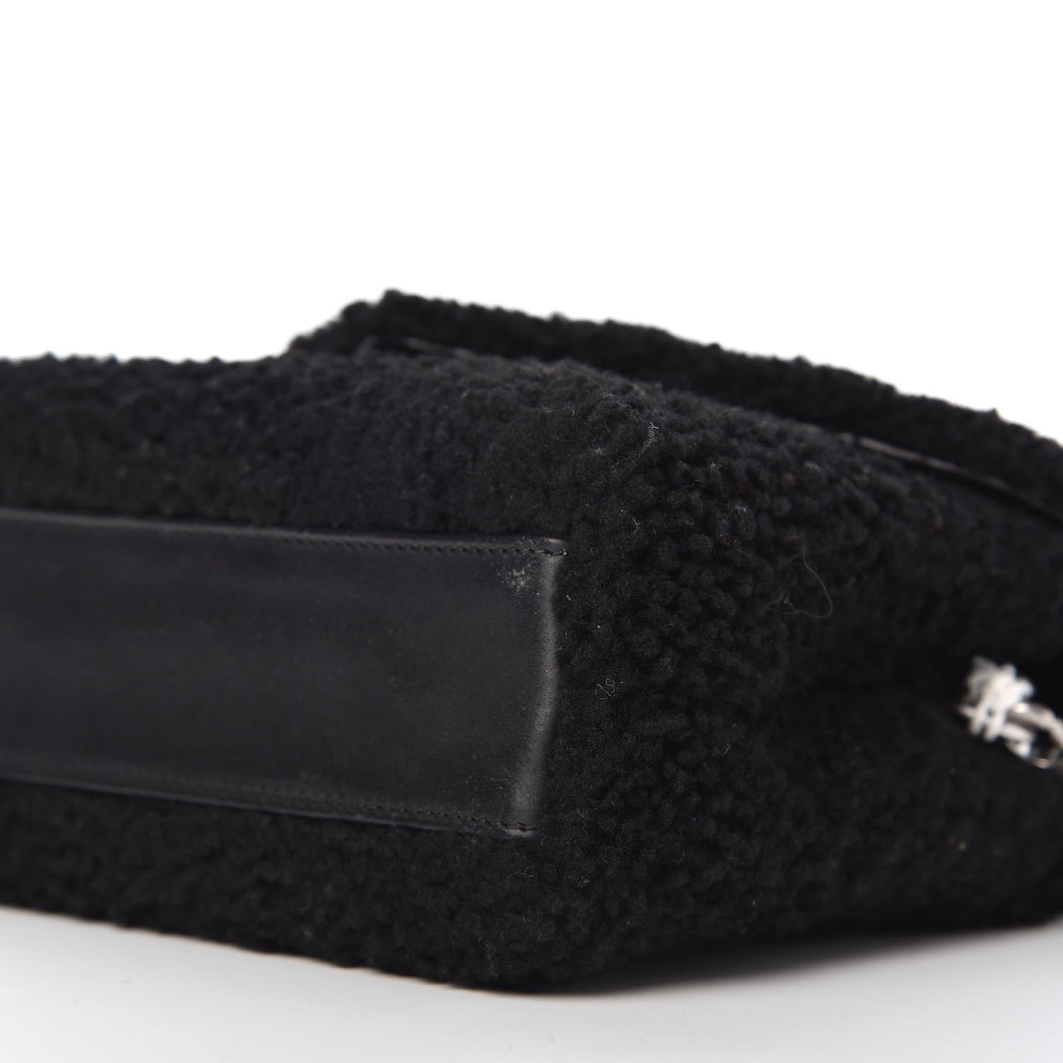 Saint Laurent Shearling Toy Loulou Shoulder Bag Black 7 of 13