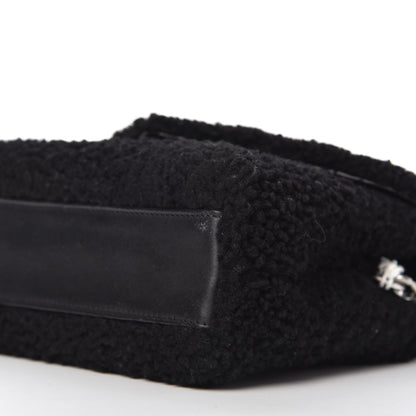 Saint Laurent Shearling Toy Loulou Shoulder Bag Black 7 of 13