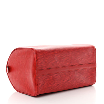 Louis Vuitton Epi Speedy 30 Castillan Red 4 of 11