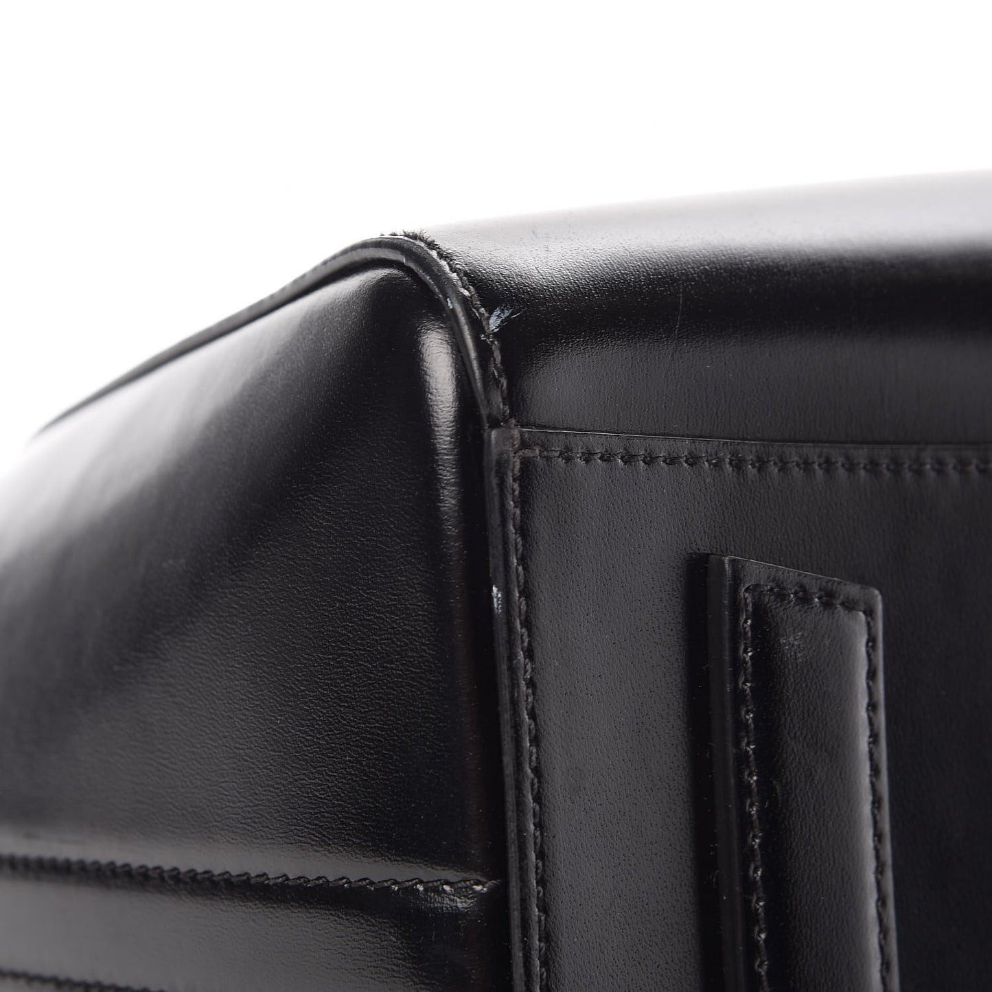 Shiny Lord Calfskin Small Antigona Black