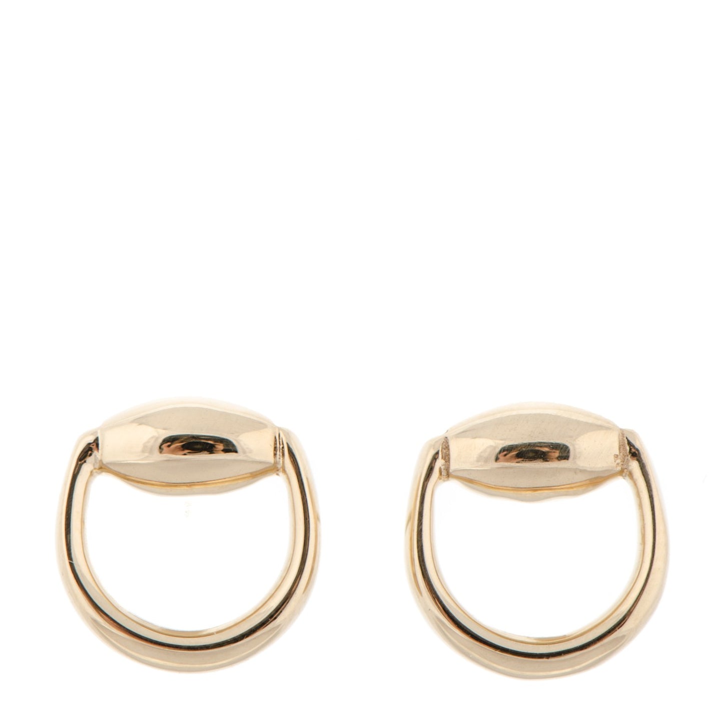 18K Yellow Gold Horsebit Earrings