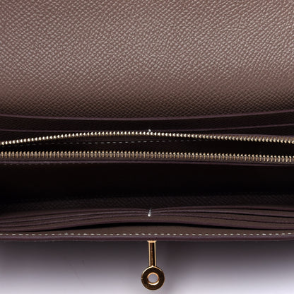 Hermes Epsom Kelly Longue Wallet Etoupe 4 of 5