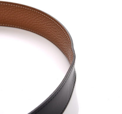 Hermes Box Togo 32mm H Belt 90 Black Gold 7 of 9