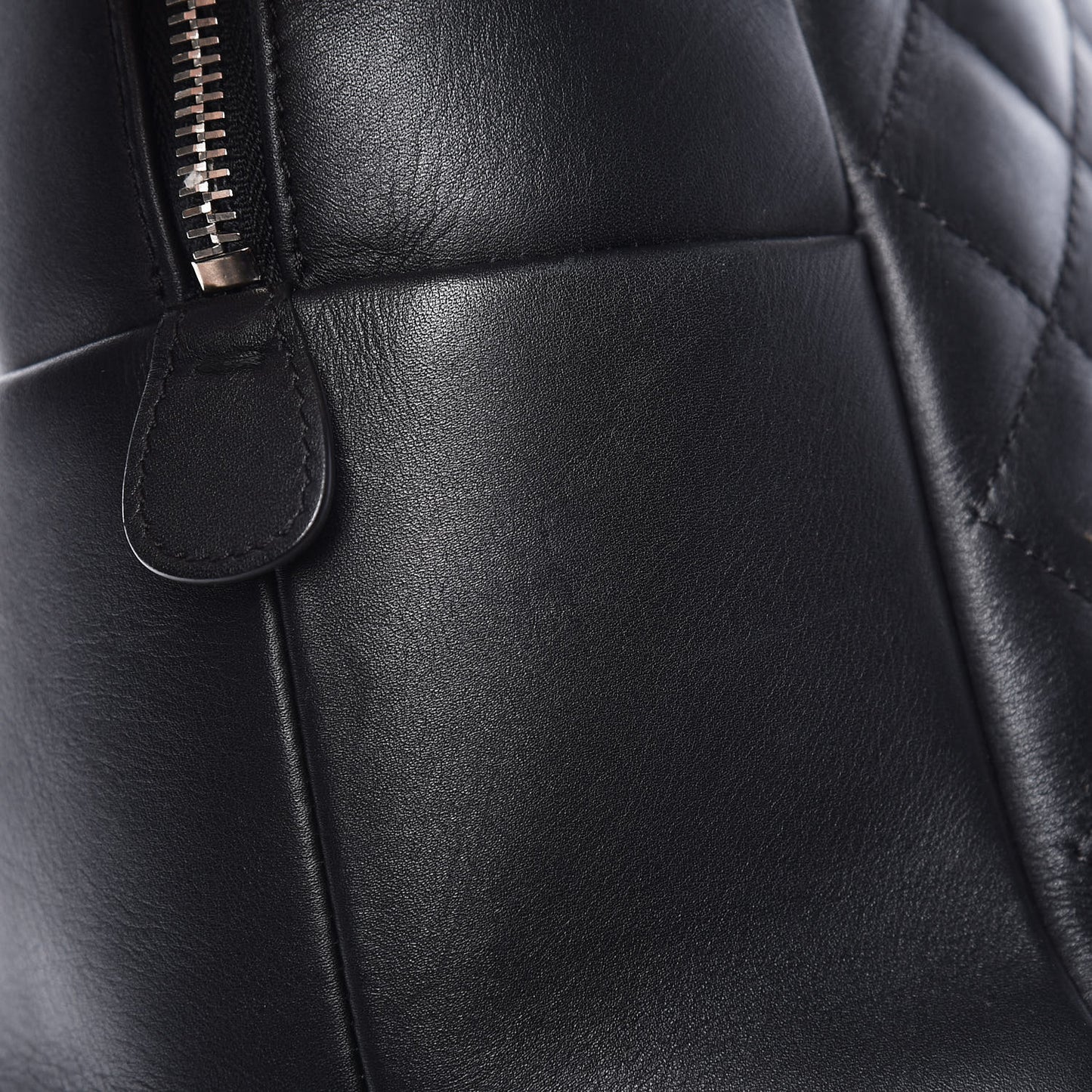 Calfskin Quilted Feather Weight Bowling Bag Black