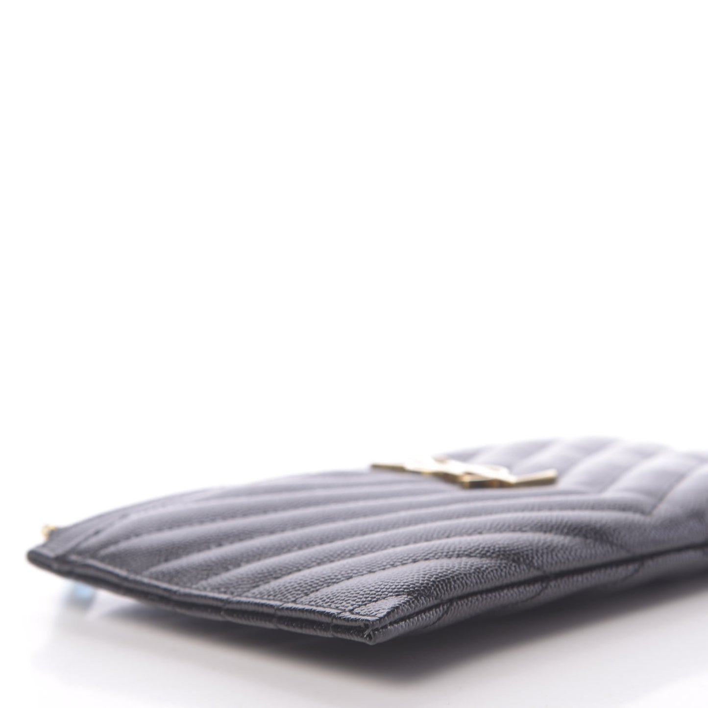 Grain De Poudre Chevron Monogram Bill Pouch Black