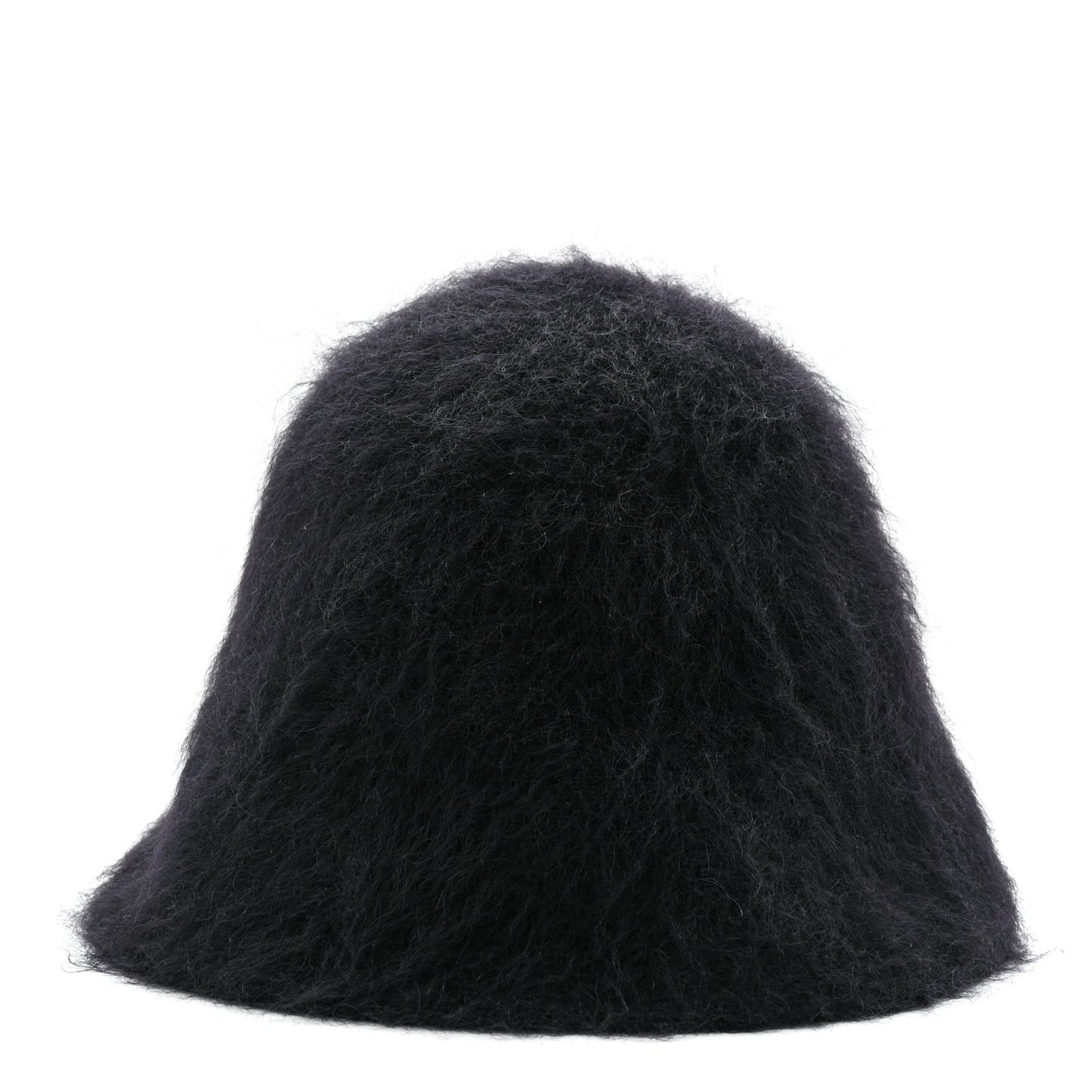 Mohair Wool LV Fluffy Hat Black