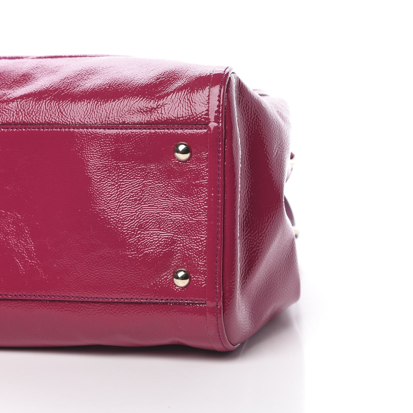 Vernice Naplack Medium Soho Shoulder Bag Bright Bouganville