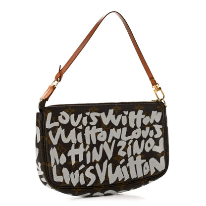 Louis Vuitton Monogram Graffiti Pochette Accessories Silver 3 of 14