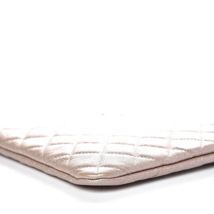 Chanel Iridescent Caviar Quilted Medium Cosmetic Case Beige 8 of 10