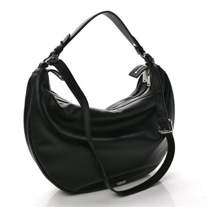 Versace Calfskin Medium Repeat Zip Hobo Black 3 of 9