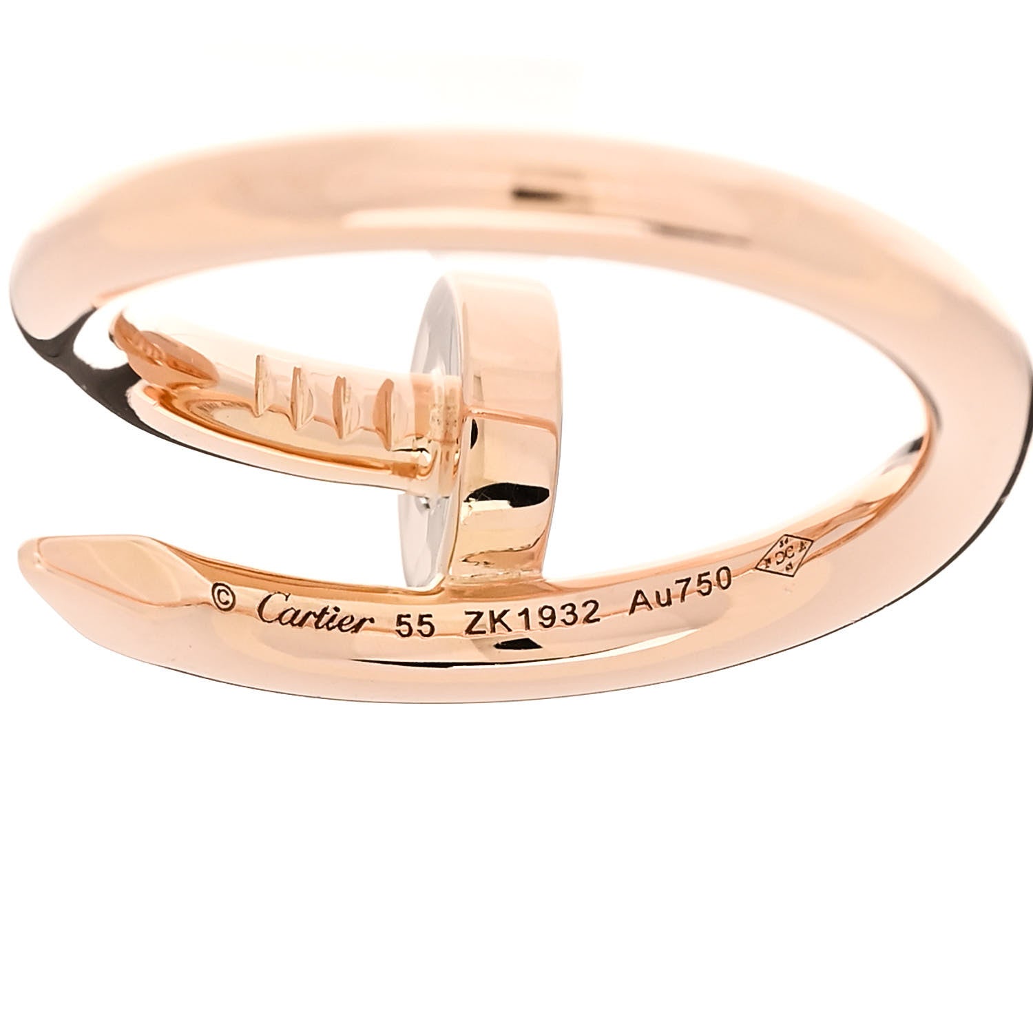 Cartier 18K Pink Gold Juste Un Clou Ring 55 7.25 4 of 5
