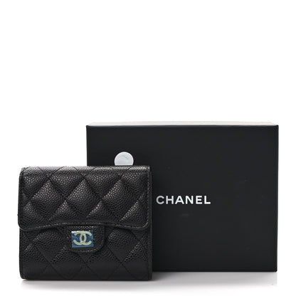 Chanel Caviar Quilted Compact Flap Wallet Black 8 of 8