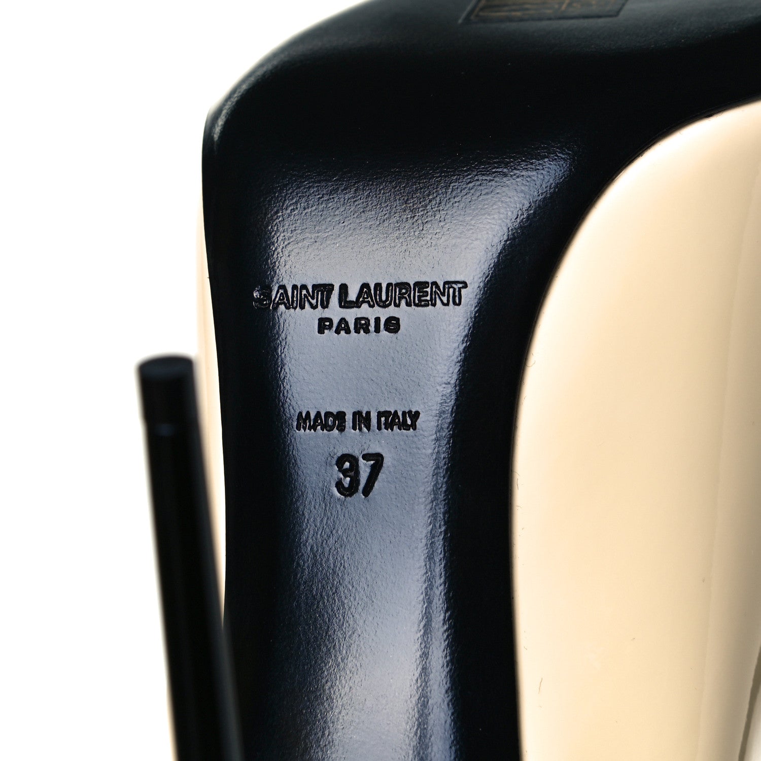 Saint Laurent Patent Calfskin Teddy High Vamp 105 Pumps 37 Porcellana 8 of 9