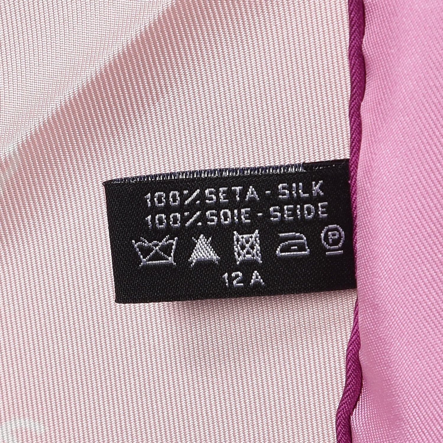 Chanel Silk CC Square Scarf Poudre Rose 5 of 5