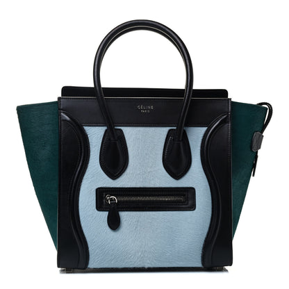 Celine Pony Hair Smooth Calfskin Micro Tri-Color Luggage 1 of 8