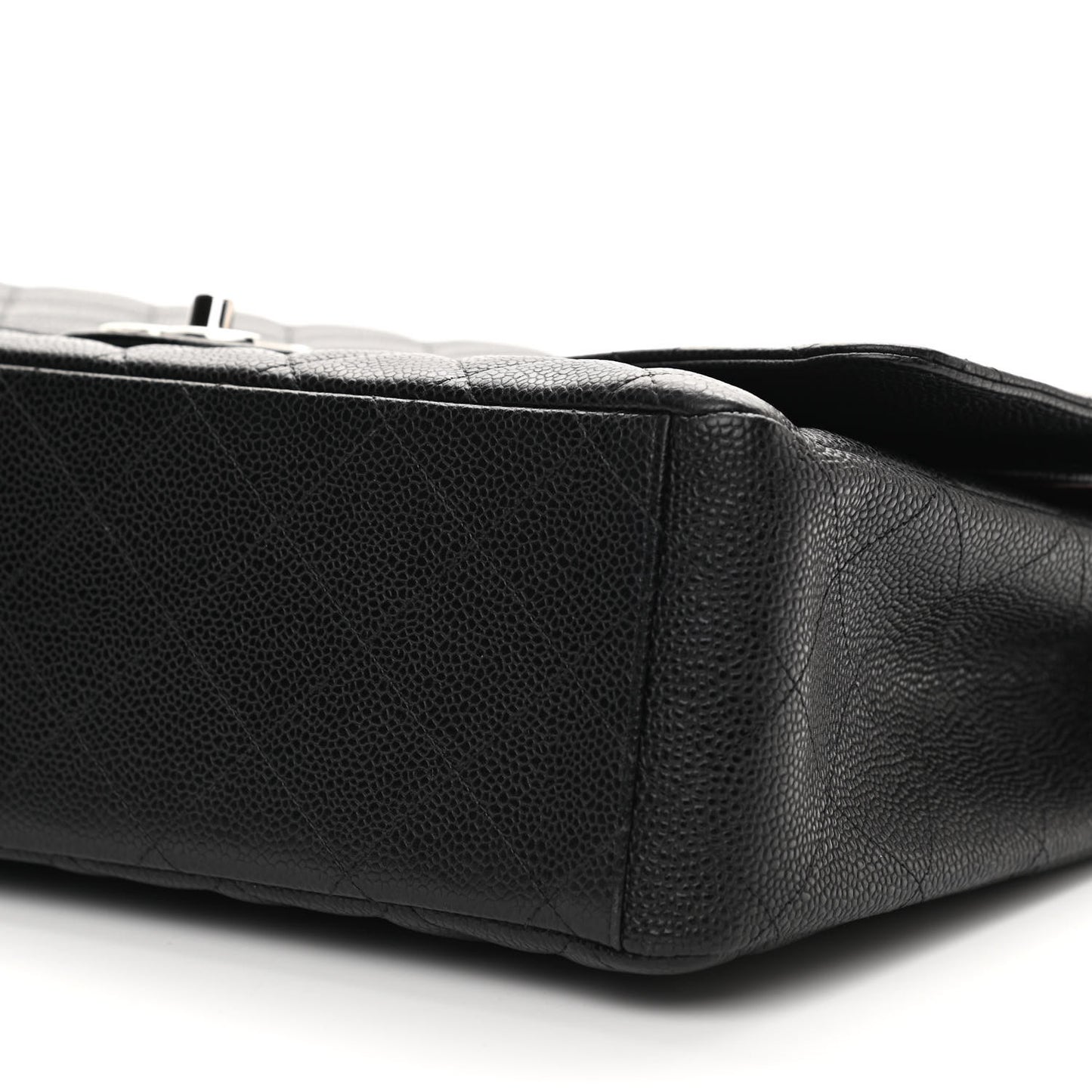 Caviar Quilted Maxi Double Flap Black