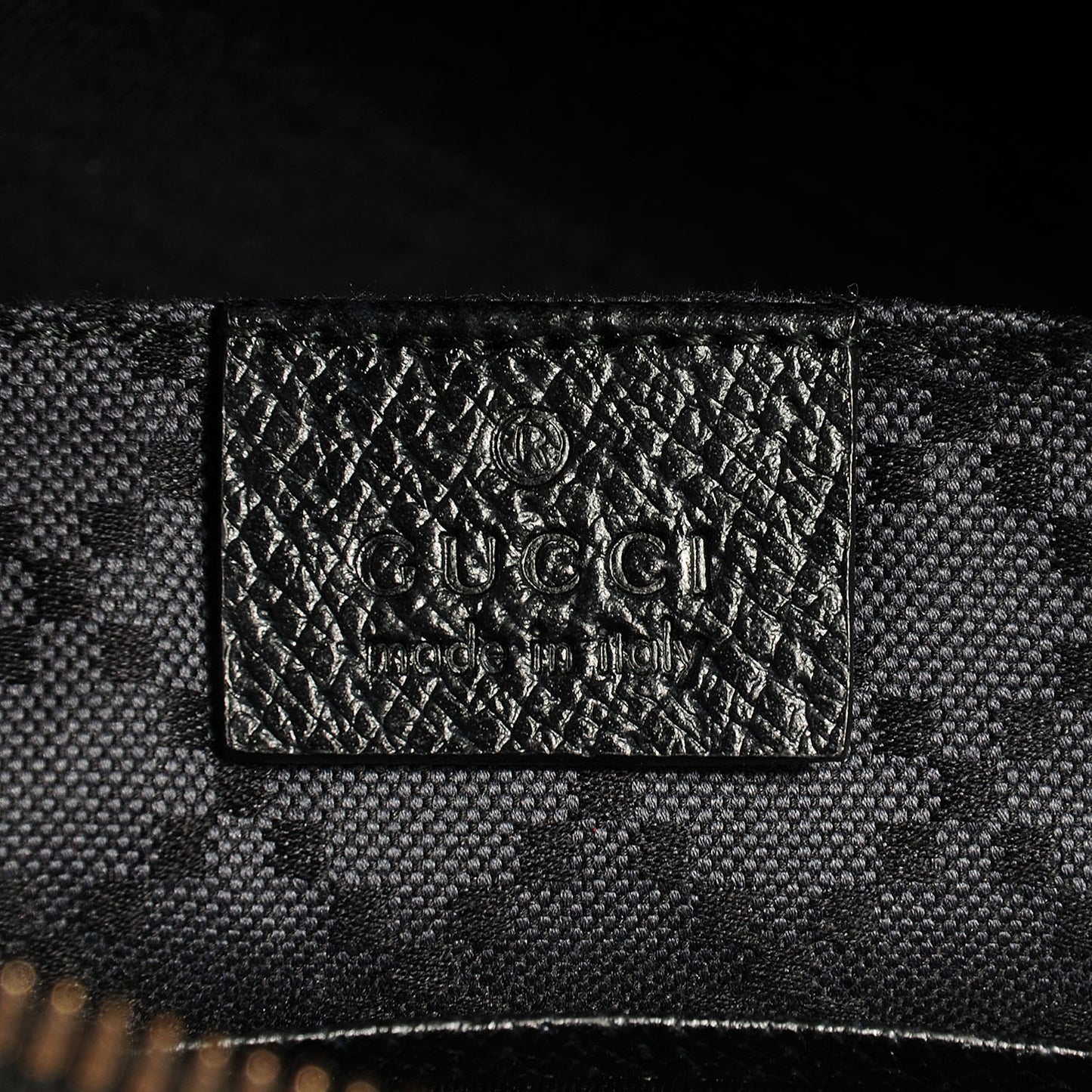 Leather Portfolio with Chain Black