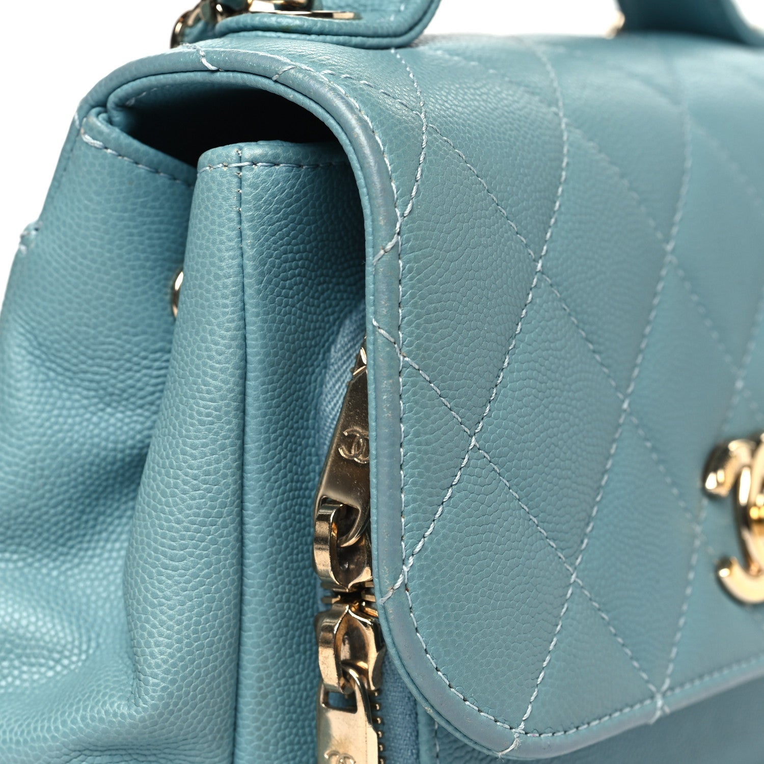 Chanel Caviar Quilted Small Business Affinity Flap Blue 13 of 13