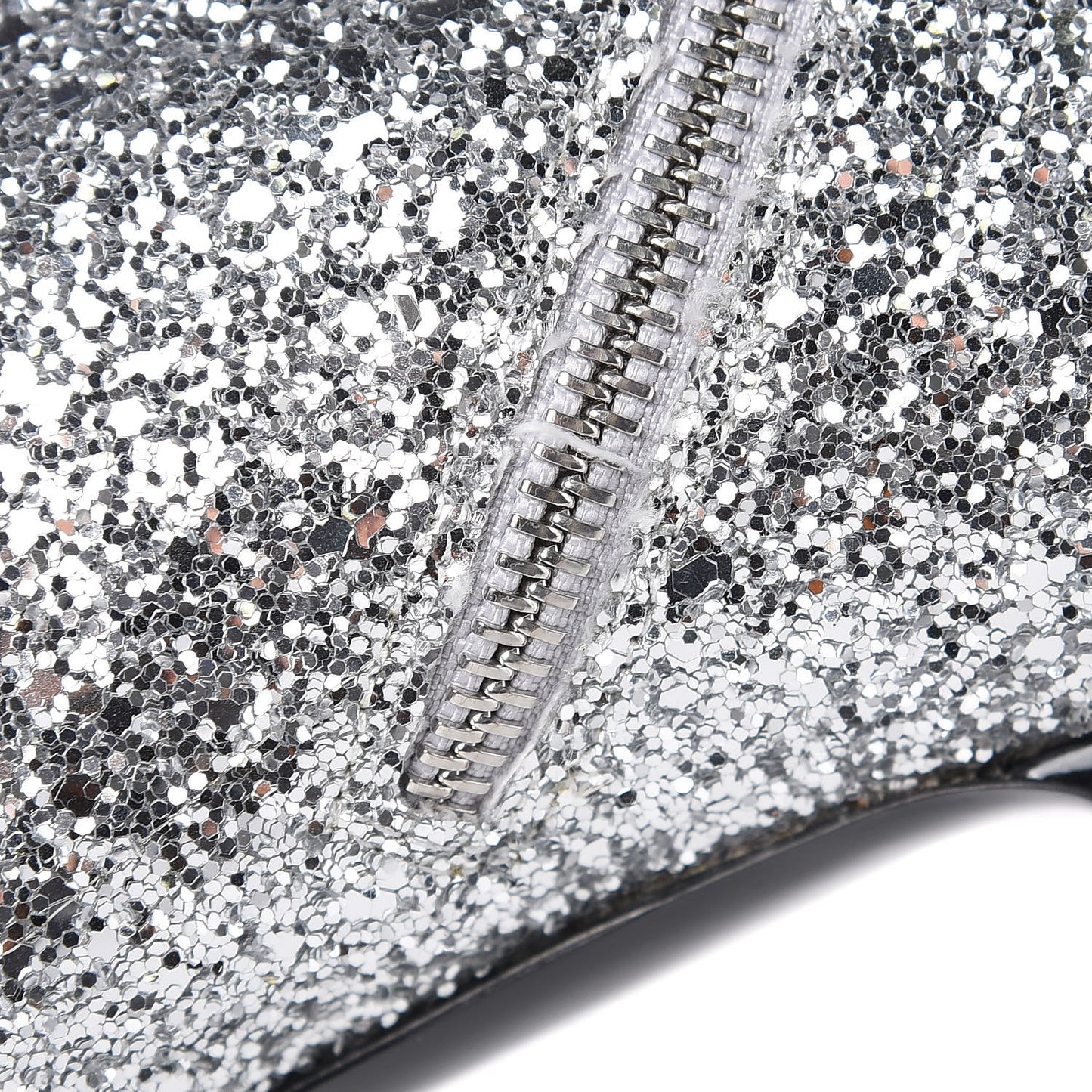 Glitter Patent Cap Toe Short Boots 38 Silver