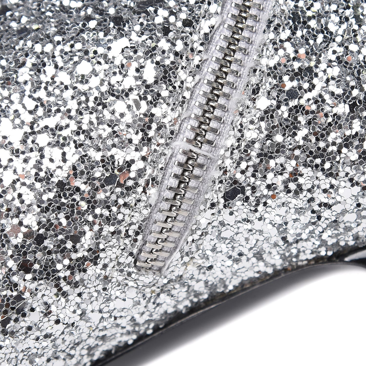 Chanel Glitter Patent Cap Toe Short Boots 38 Silver 10 of 12