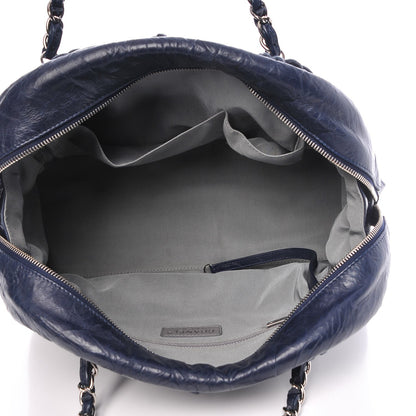 Chanel Calfskin Ultra Stitch Bowler Navy 5 of 9