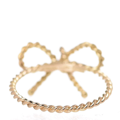Tiffany 18K Yellow Gold Twist Bow Ring 53.5 6.5 3 of 6