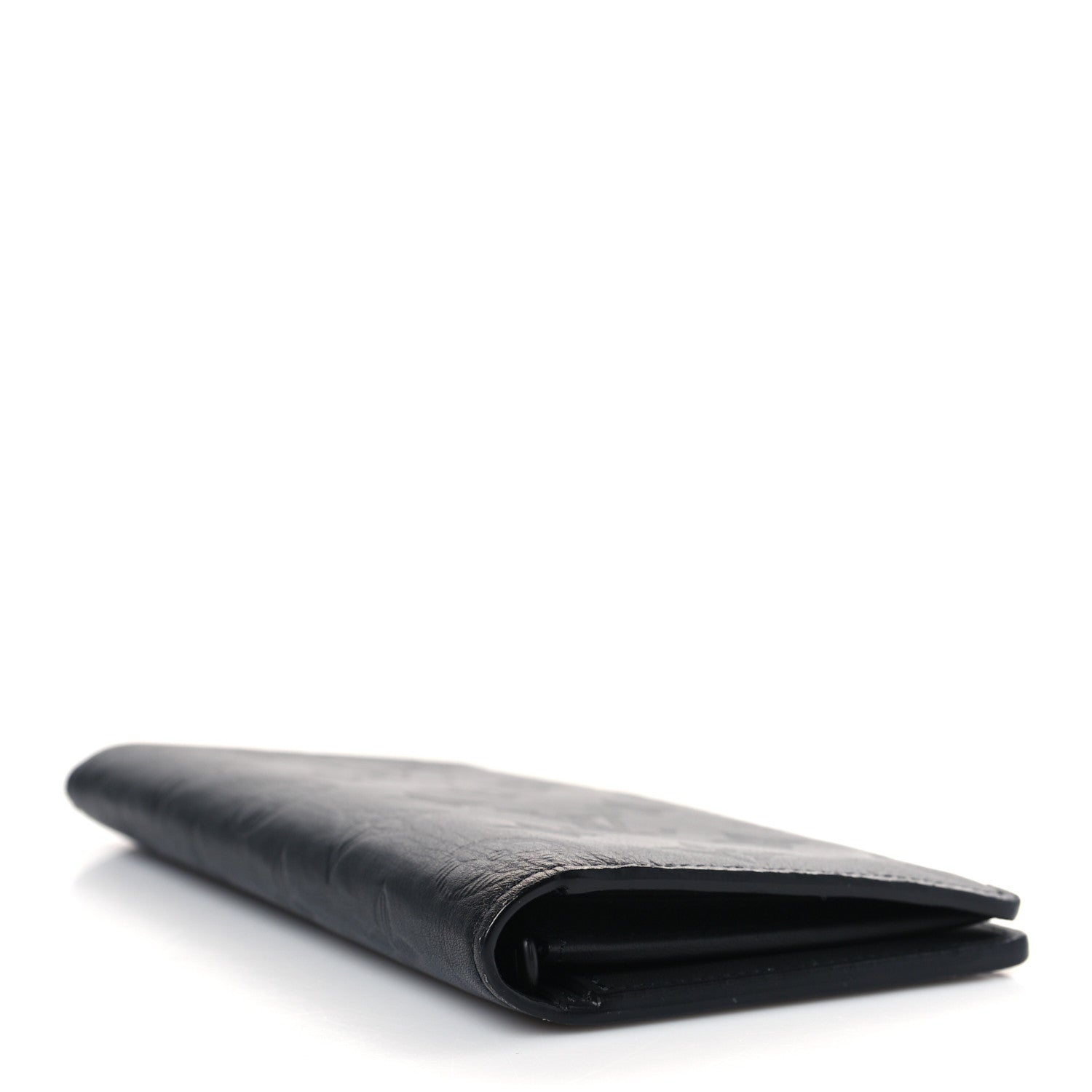 Louis Vuitton Calfskin Monogram Shadow Brazza Wallet Black 4 of 6