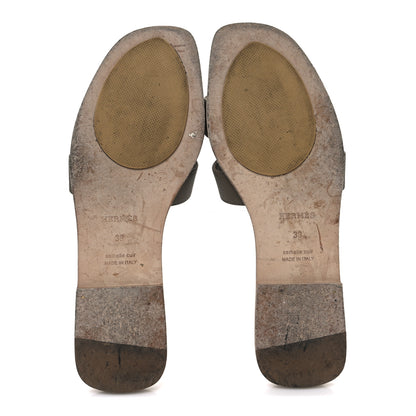 Hermes Epsom Oran Sandals 39 Etoupe 7 of 11