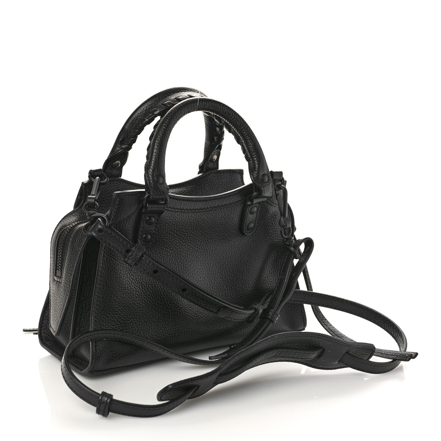 Grained Calfskin Neo Classic Black Hardware Mini City Black