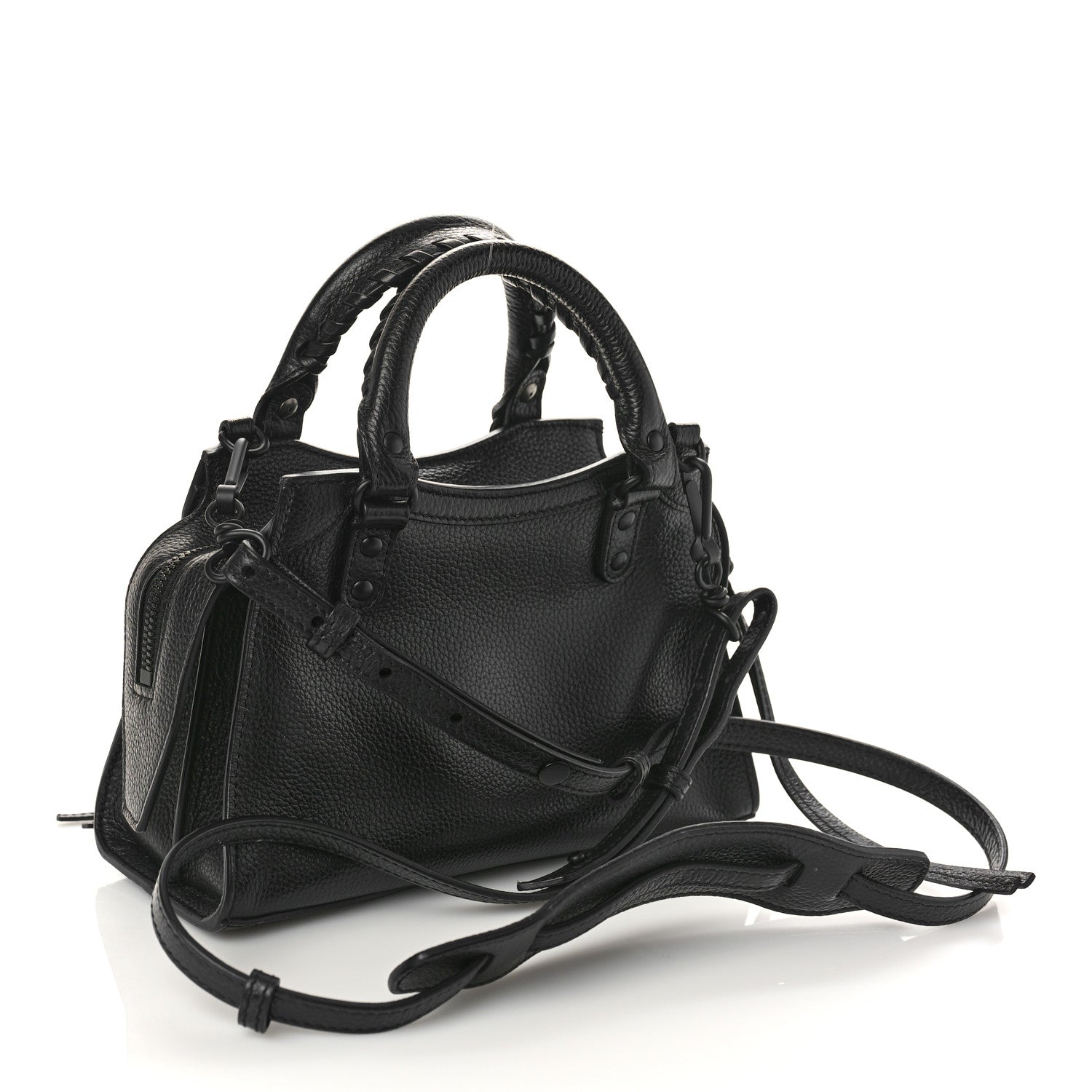 Balenciaga Grained Calfskin Neo Classic Black Hardware Mini City Black 3 of 7