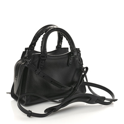 Balenciaga Grained Calfskin Neo Classic Black Hardware Mini City Black 3 of 7