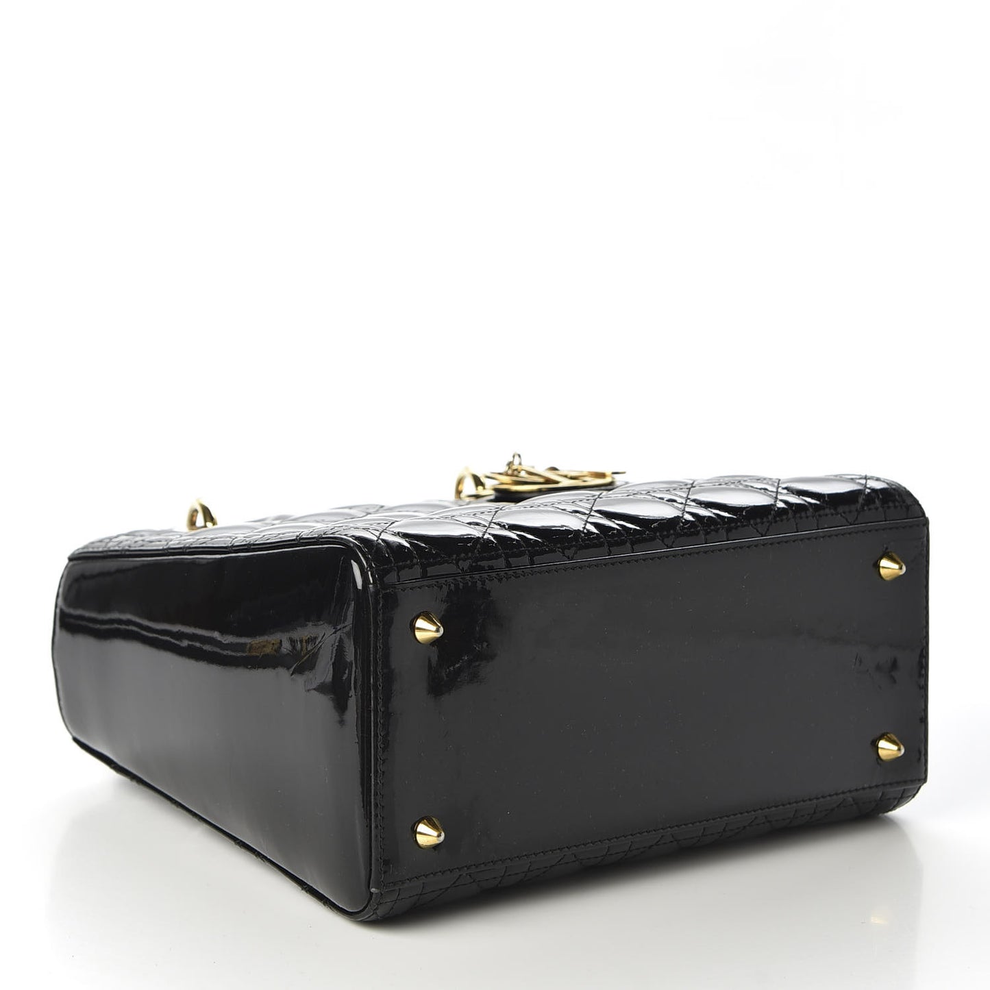 Patent Cannage Medium Lady Dior Black