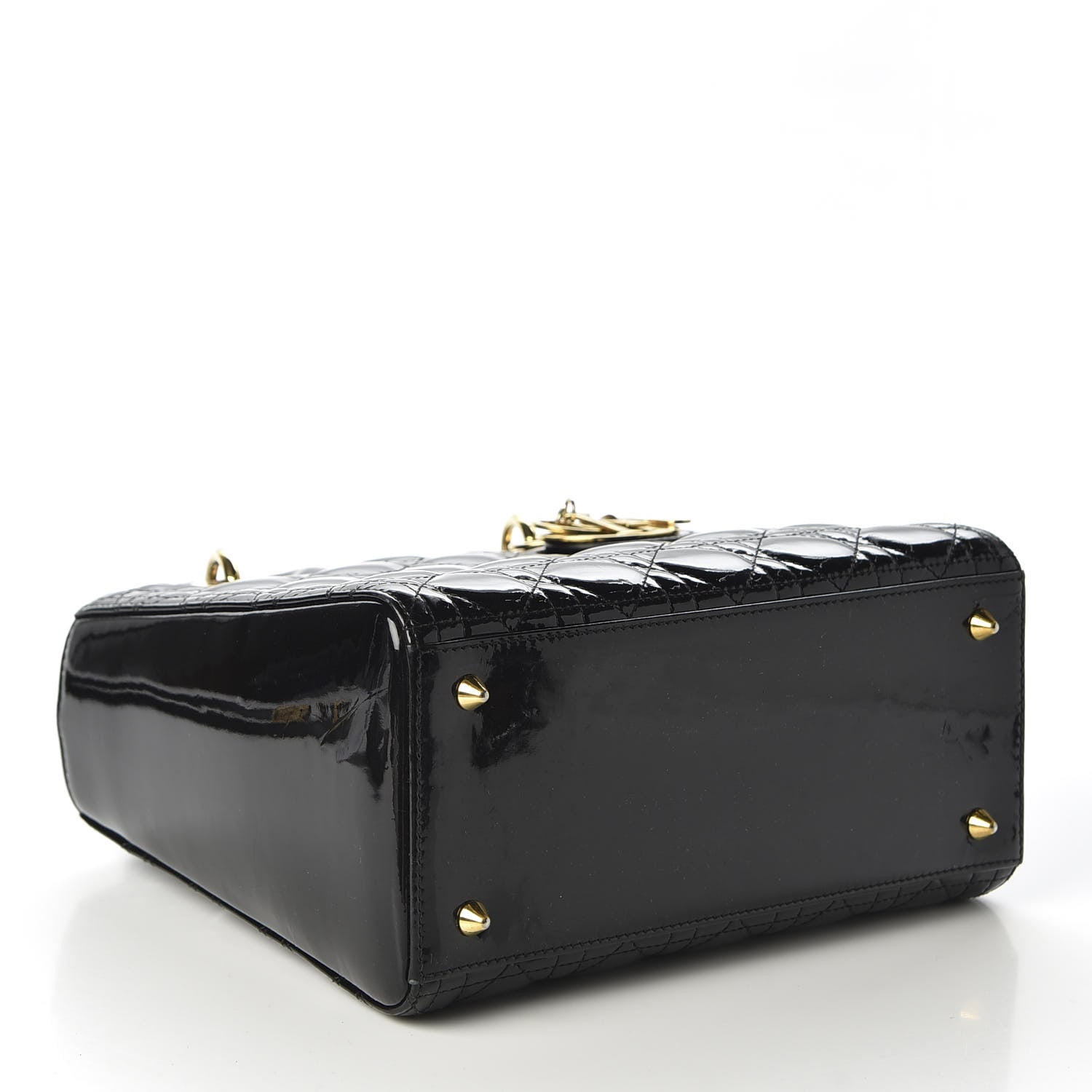 Christian Dior Patent Cannage Medium Lady Dior Black 3 of 9