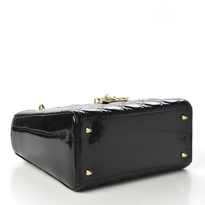 Christian Dior Patent Cannage Medium Lady Dior Black 3 of 9