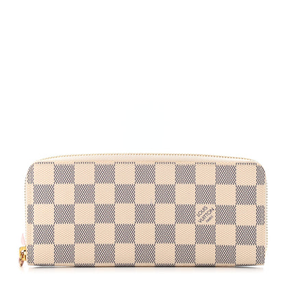 Louis Vuitton Damier Azur Clemence Wallet Rose Ballerine 1 of 4