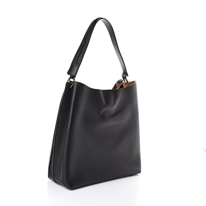 MCM Grained Calfskin Large Milla Hobo Black 2 of 8