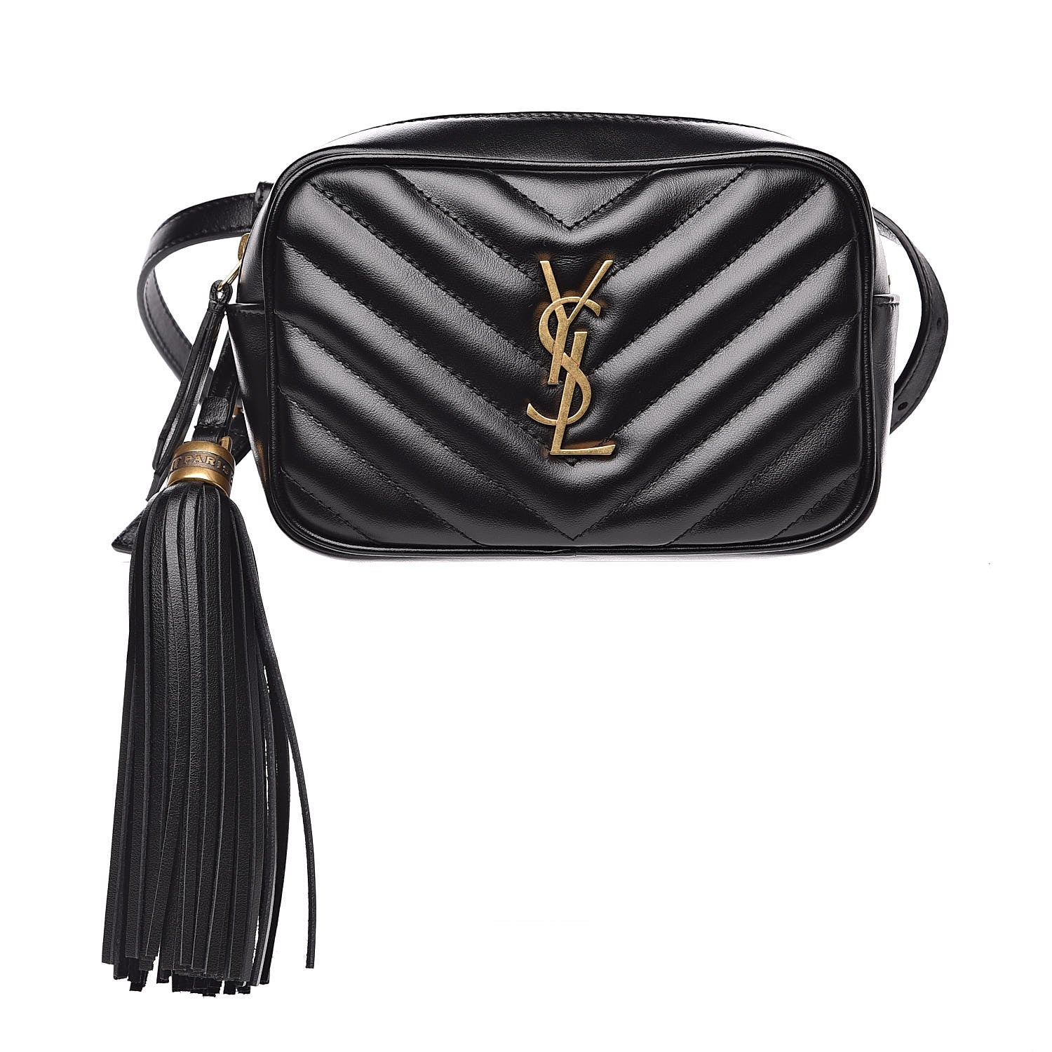 Saint Laurent Calfskin Matelasse Monogram Lou Belt Bag Black 1 of 10