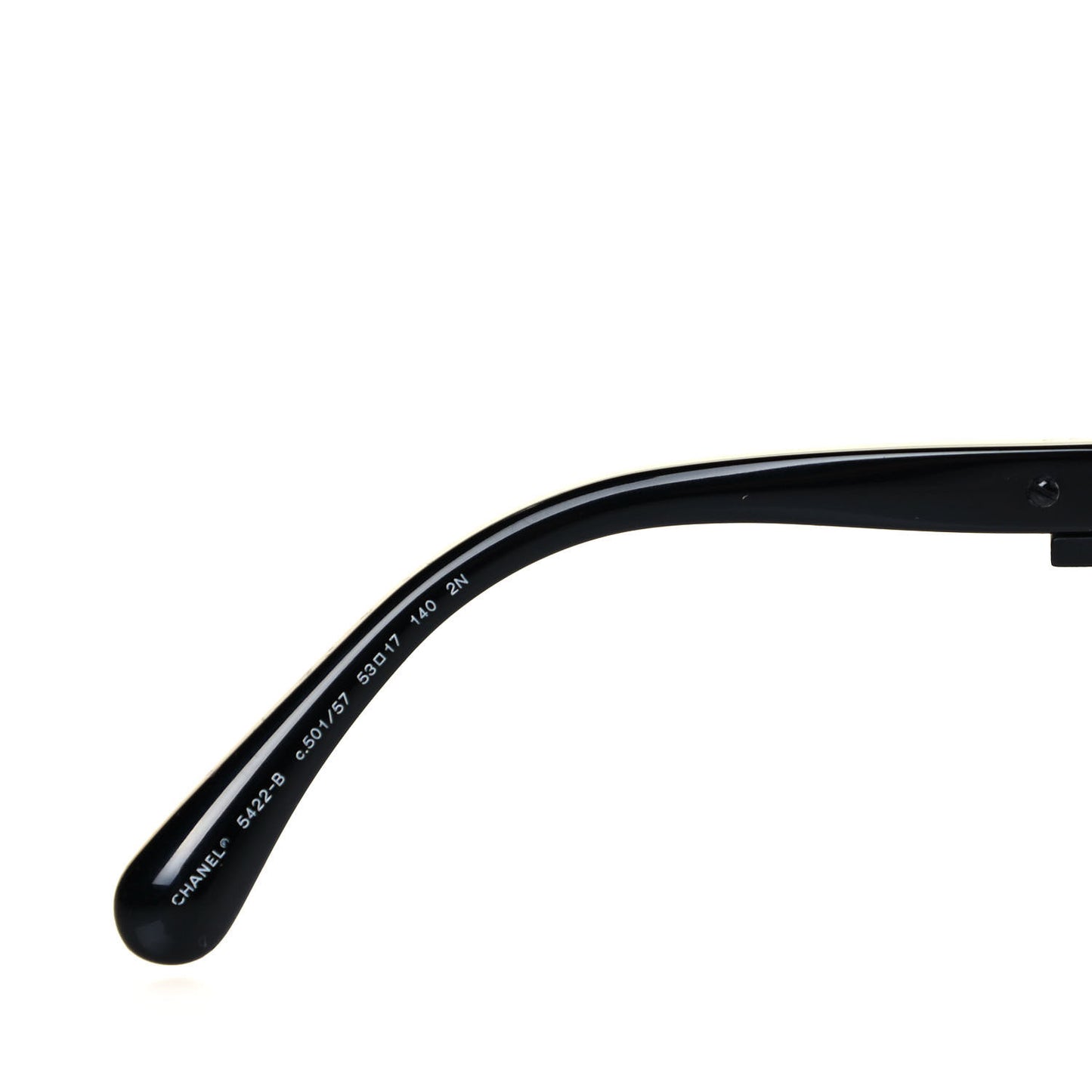 Acetate Strass Square Sunglasses 5422-B Black
